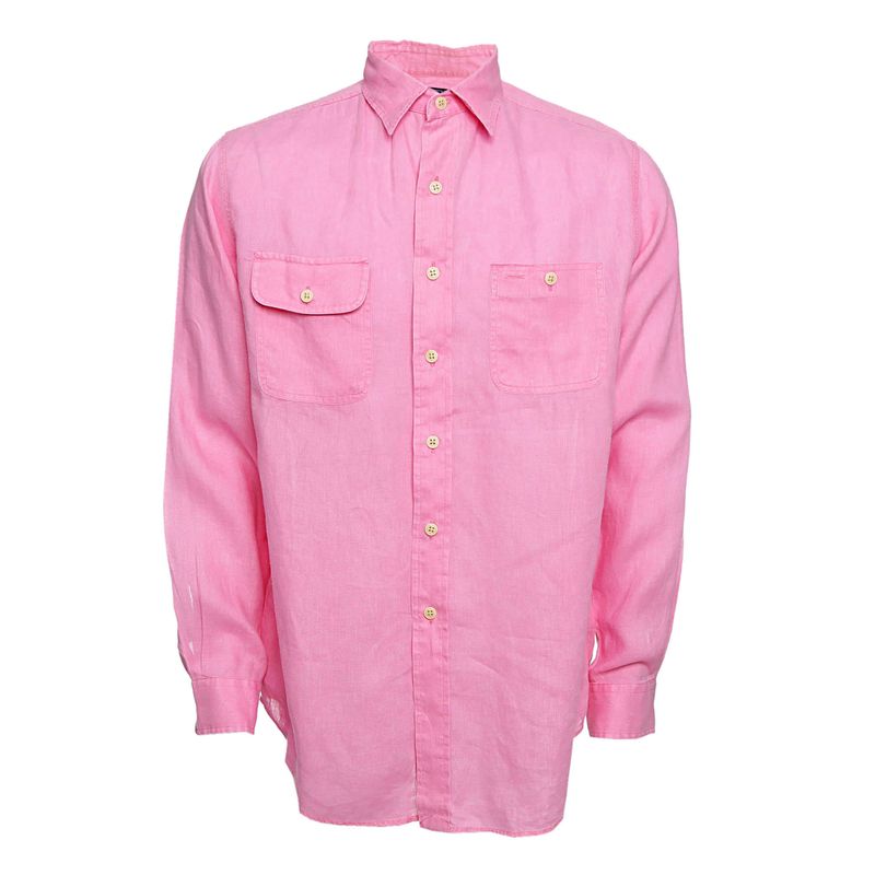 Camisa-Polo-Ralph-Lauren-Linho-Rosa