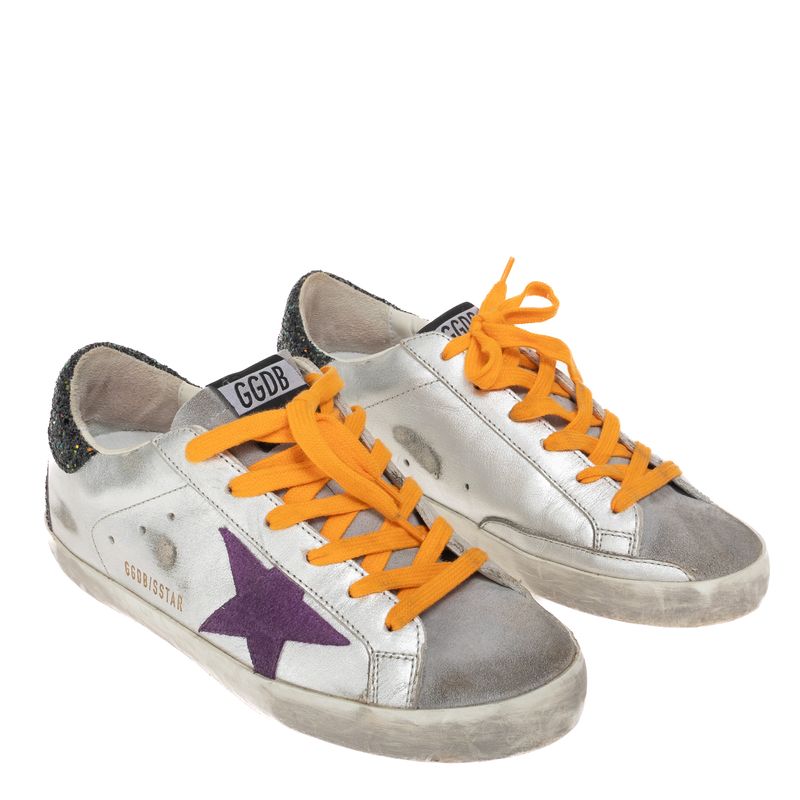 Tenis-Golden-Goose-Superstar-Prateado