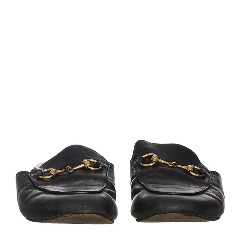 Mule-Gucci-Princetown-Couro-Preto