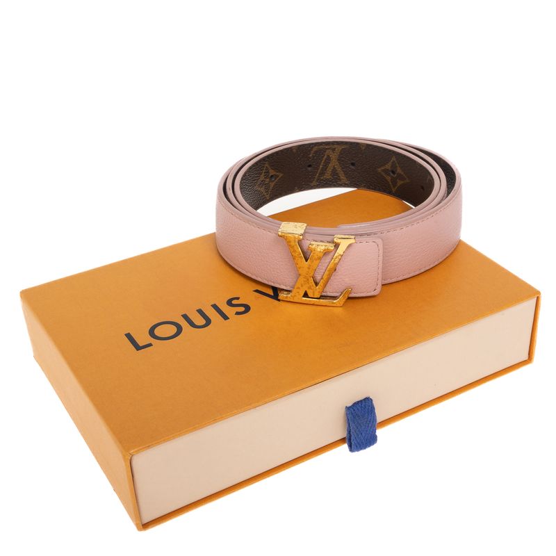 Cinto-Louis-Vuitton-Reversivel-Rosa-e-Monograma