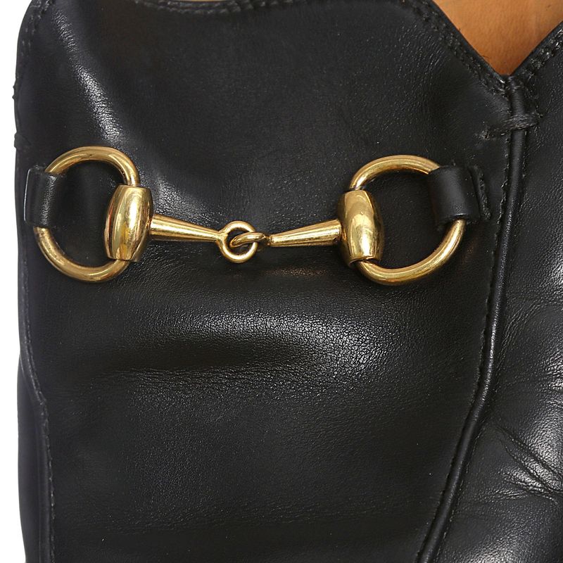 Mule-Gucci-Princetown-Couro-Preto