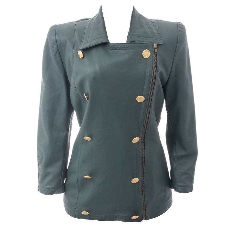 Jaqueta-Lanvin-Couro-Verde
