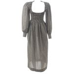 Vestido-Ganni-Xadrez-Preto