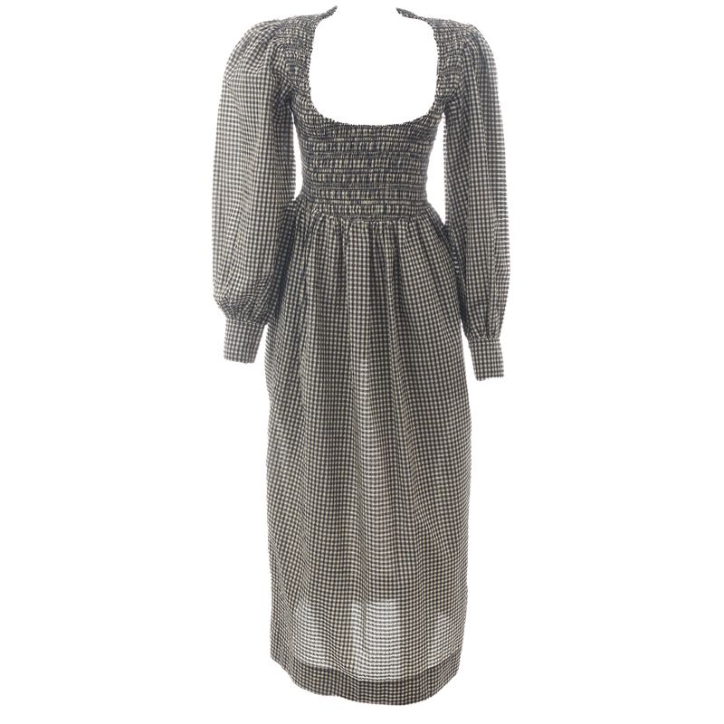 Vestido-Ganni-Xadrez-Preto