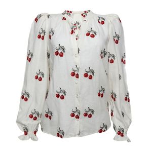 Camisa Cris Barros Cerejas Branca