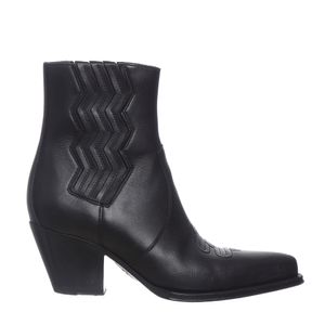 Bota Hermes Vegas Cano Baixo Couro Preta