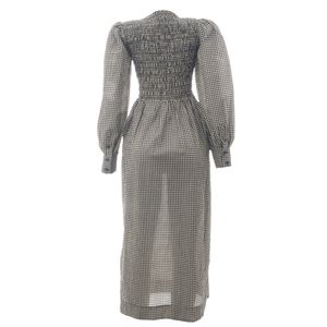 Vestido Ganni Xadrez Preto