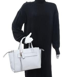 Bolsa Coach Saffiano Cinza