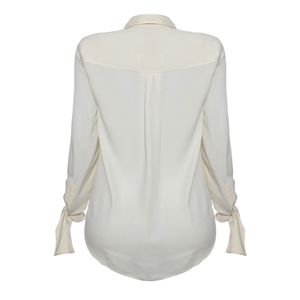 Camisa Theory Seda Creme