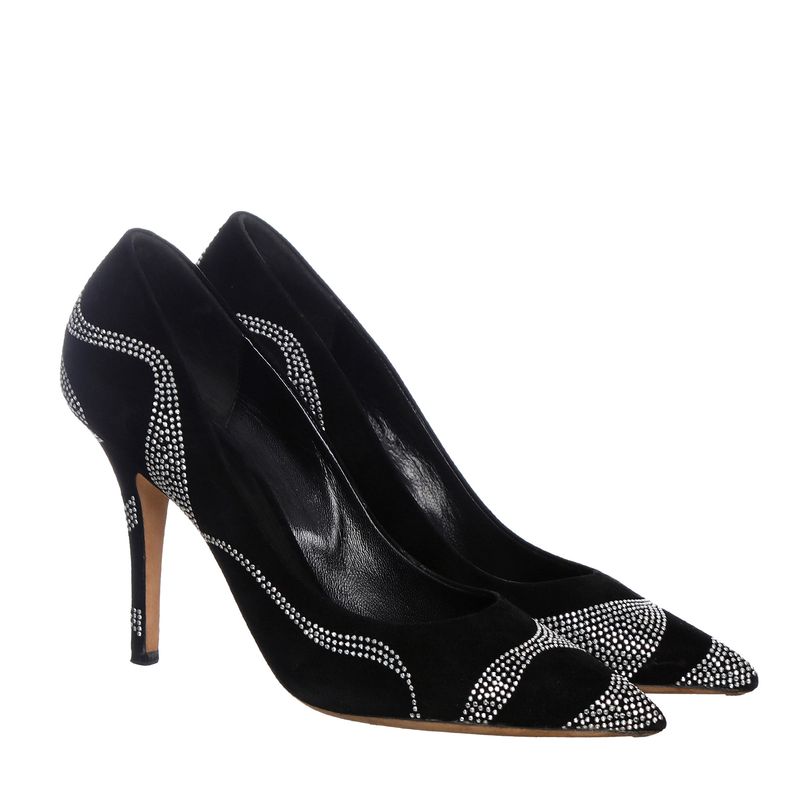 Sapato-Emilio-Pucci-Scarpin-Camurca-Preto