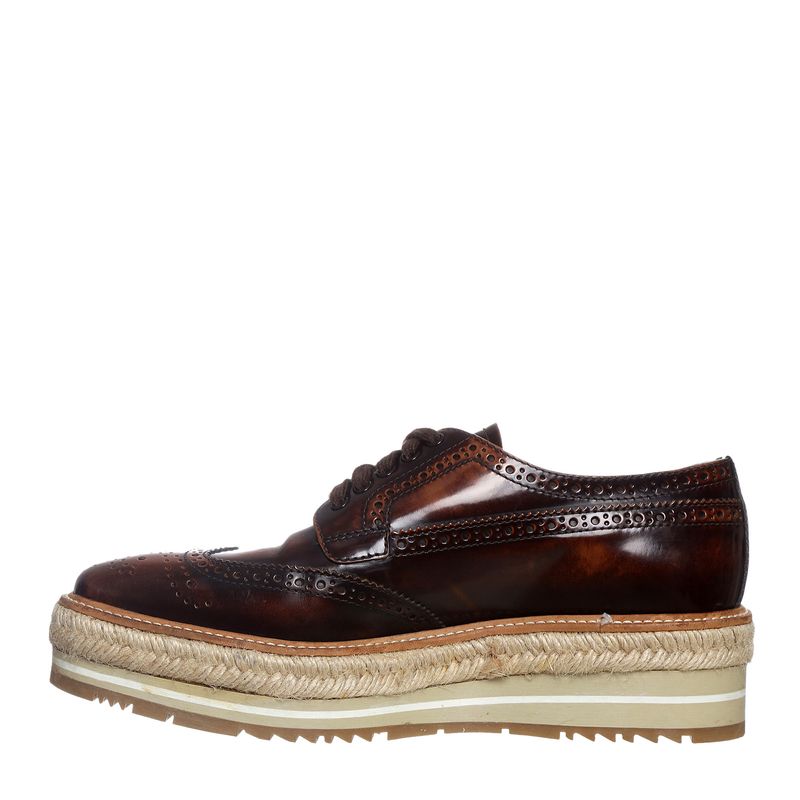 Sapato-Prada-Oxford-Couro-Marrom