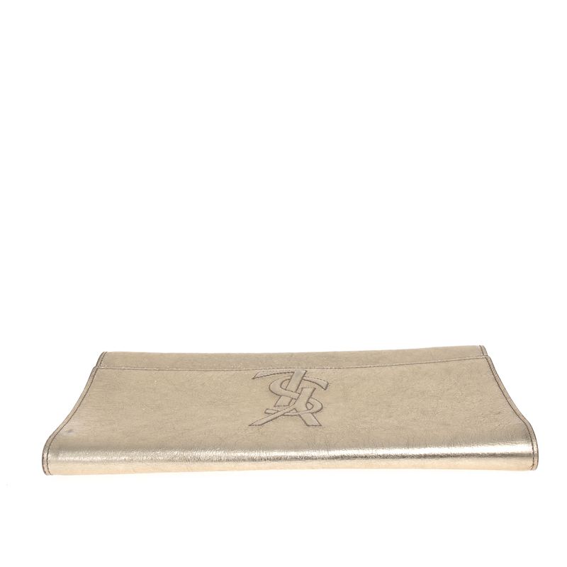 Bolsa-Saint-Laurent-Clutch-Dourada