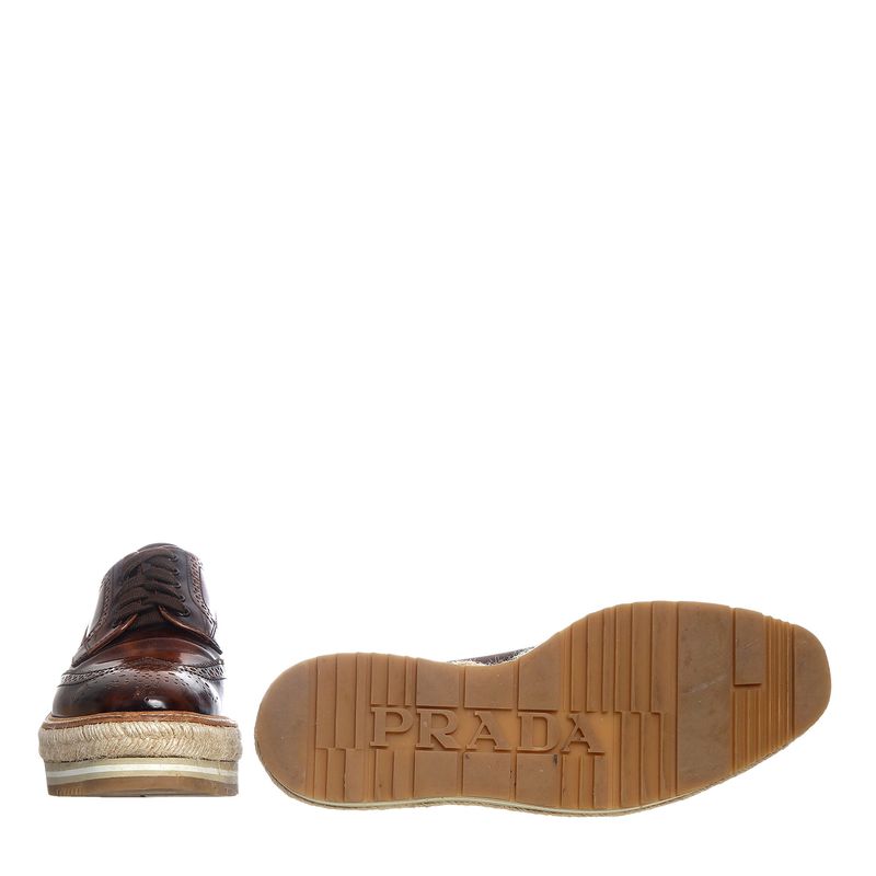 Sapato-Prada-Oxford-Couro-Marrom
