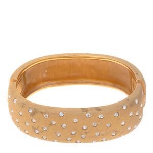 Bracelete Swarovski com Cristais Dourado