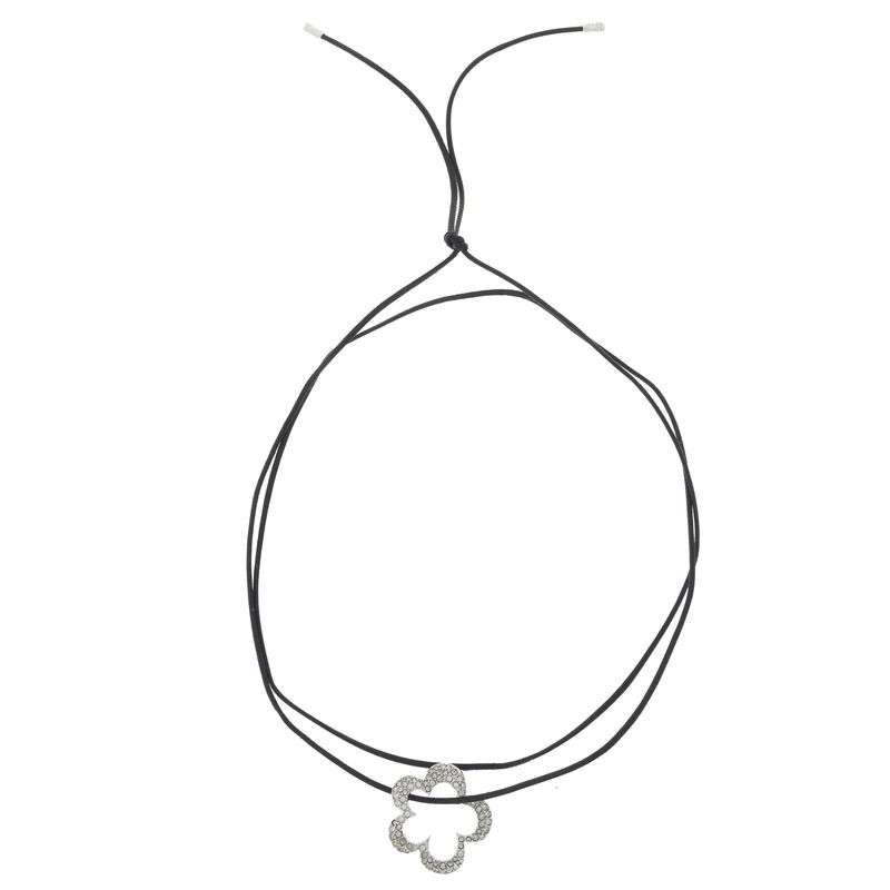 Colar-Swarovski-Flor-Grande-com-Cordao-em-Couro