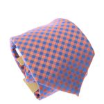 Gravata-Michael-Kors-Xadrez-Azul-e-Laranja