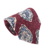 Gravata-Christian-Dior-Estampa-Flores-Azul-e-Bordo-Vintage