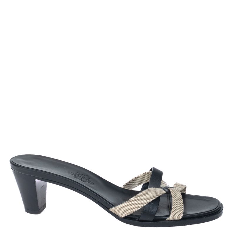 Sandalia-Hermes-Tiras-em-Couro-Bicolor