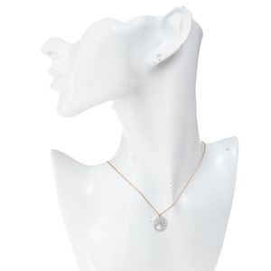Colar Swarovski Círculo Cravejado com Recorte em Coração