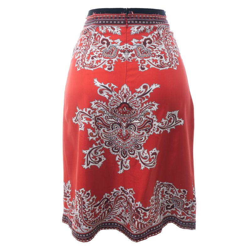 Saia-Alexander-McQueen-Seda-Vermelha