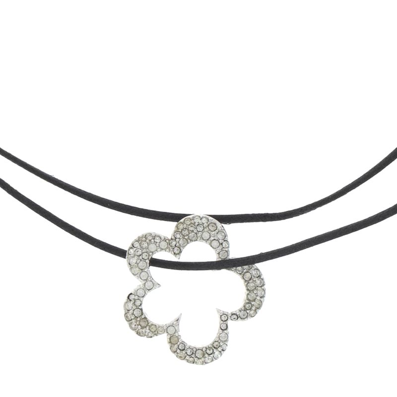 Colar-Swarovski-Flor-Grande-com-Cordao-em-Couro