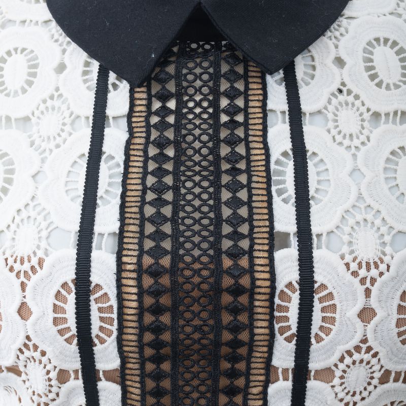 Vestido-Self-Portrait-Renda-Bicolor