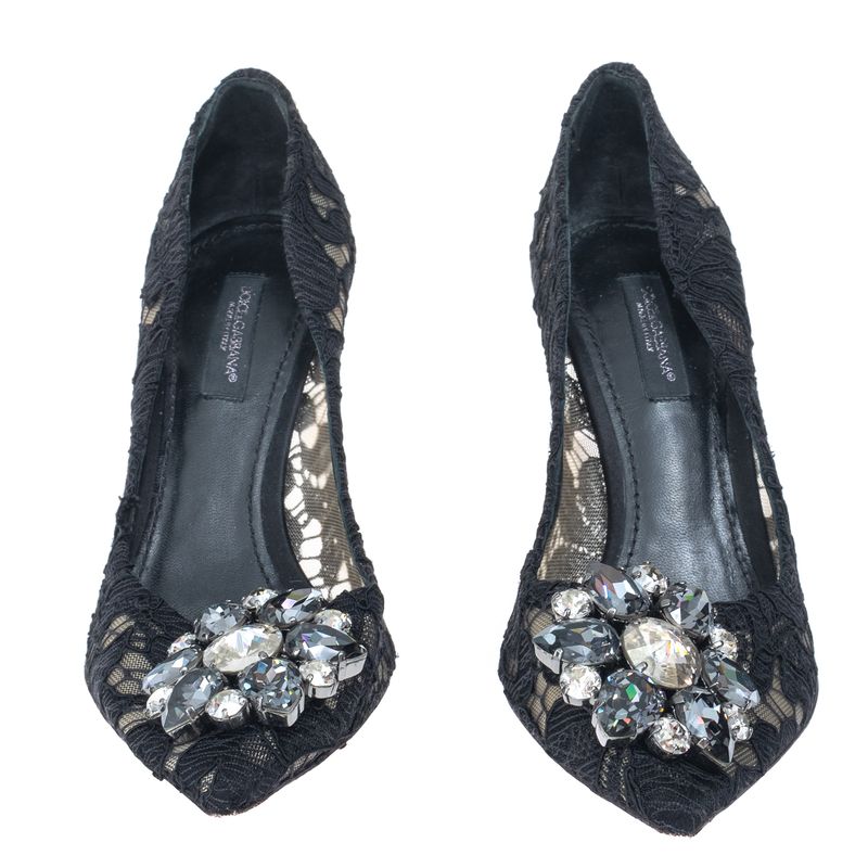 Scarpin-Dolce---Gabbana-em-Renda-Preto