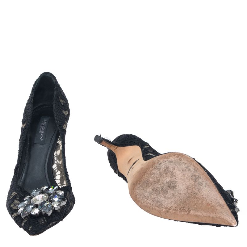 Scarpin-Dolce---Gabbana-em-Renda-Preto