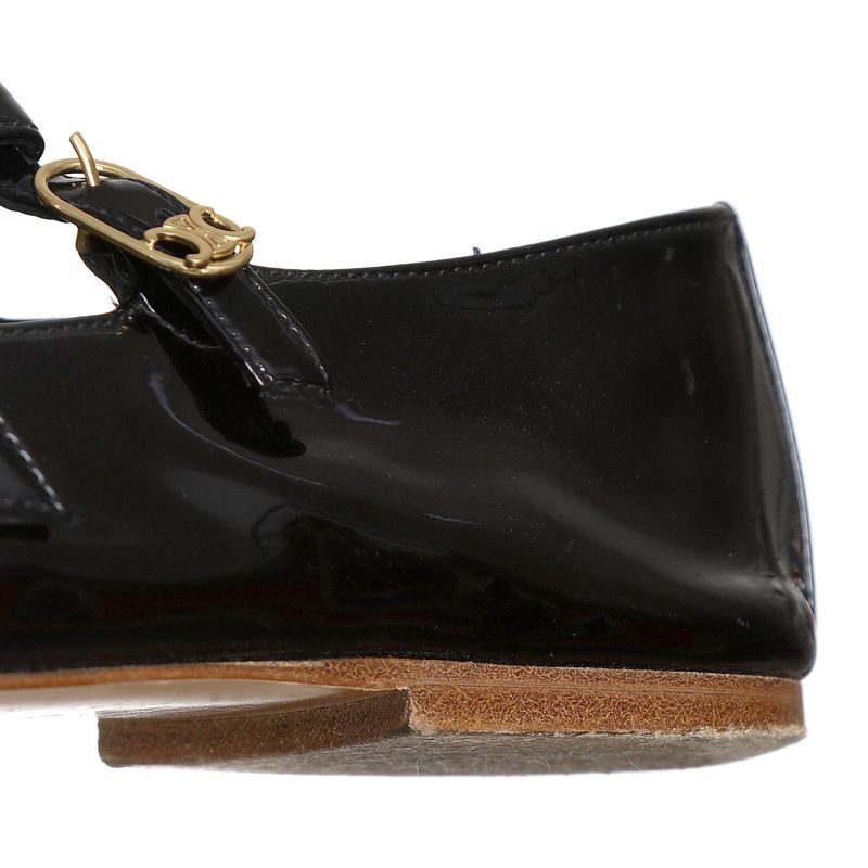 Sapato-Celine-Les-Ballerines-Babies-Verniz-Preta-