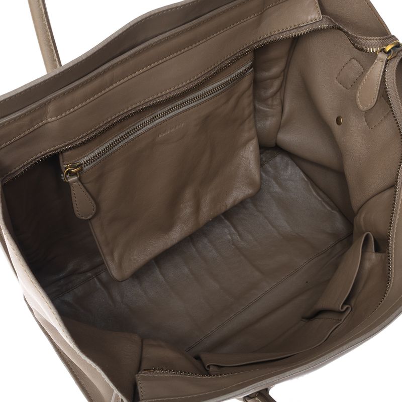 Bolsa-Celine-Luggage-Couro-Bege