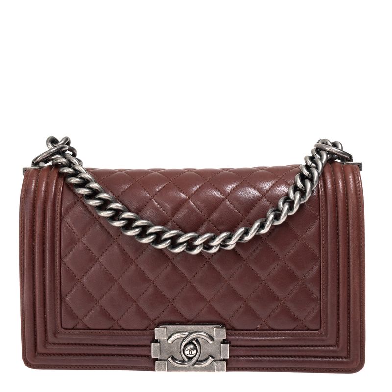 Bolsa-Chanel-Boy-Media-Marrom
