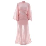 Vestido-Paula-Raia-Longo-Plissado-Rosa