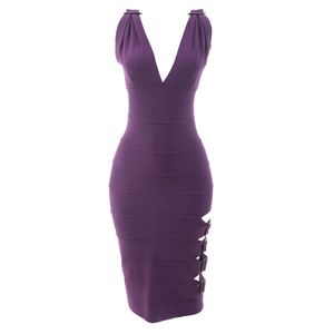 Vestido Lolitta Midi Bandagem Roxo