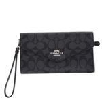 Bolsa-Coach-Clutch-Envelope-Monograma-Cinza