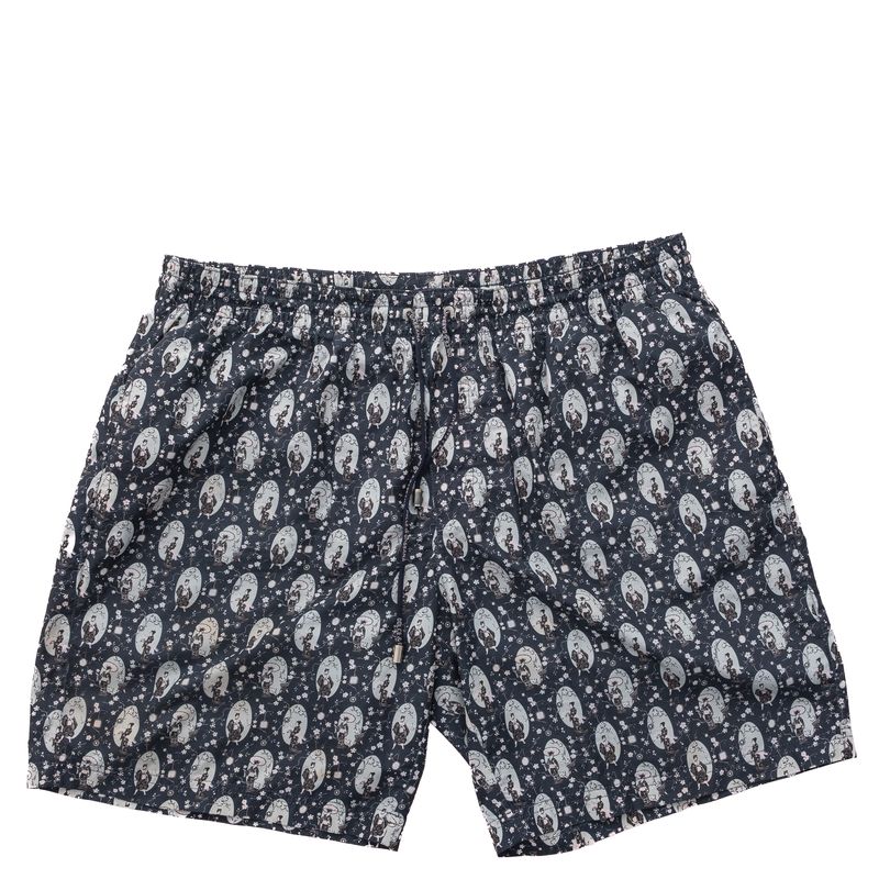 Short-Dolce---Gabbana-de-Banho-Estampa-Gueixa-Azul