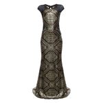 Vestido-Badgley-Mischka-Paete-Dourado