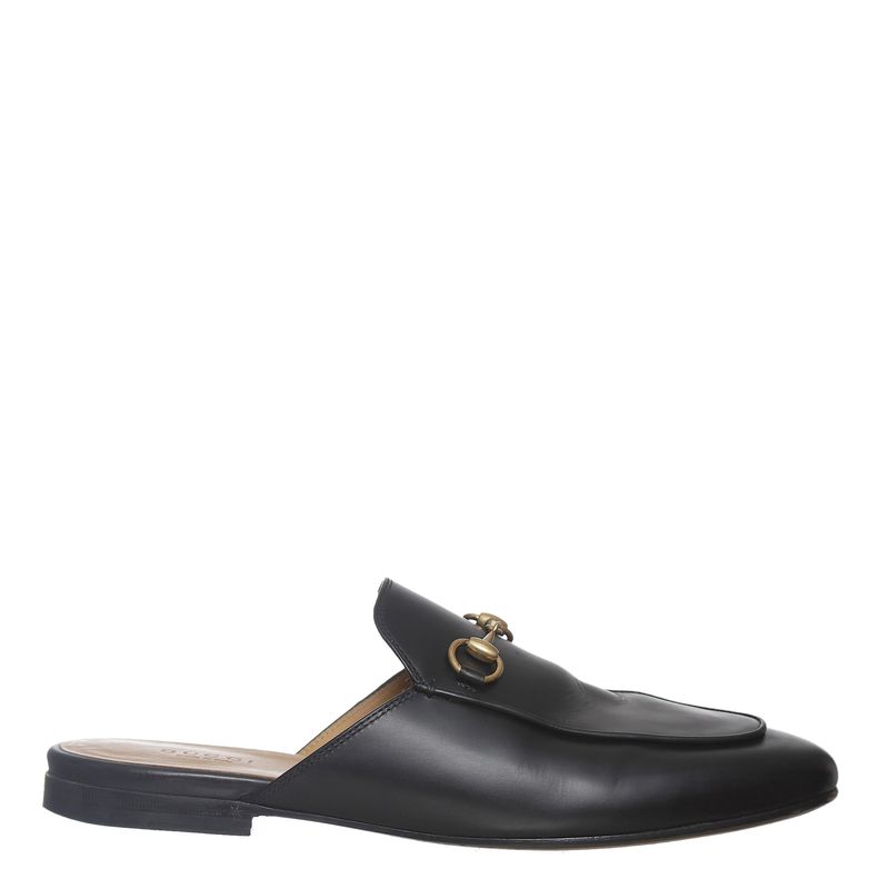 Sapato-Gucci-Mule-Princetown-Couro-Preto