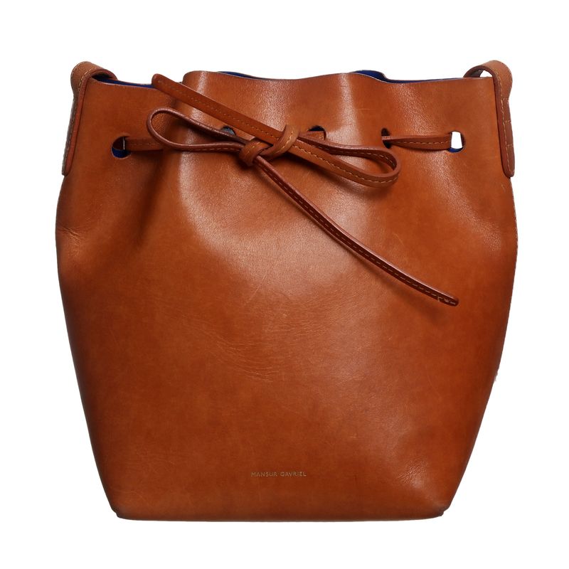 Bolsa-Mansur-Gavriel-Bucket-Couro-Caramelo