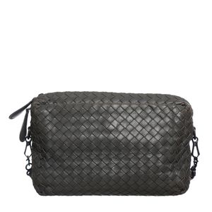 Bolsa Bottega Veneta Camera Intrecciato Cinza