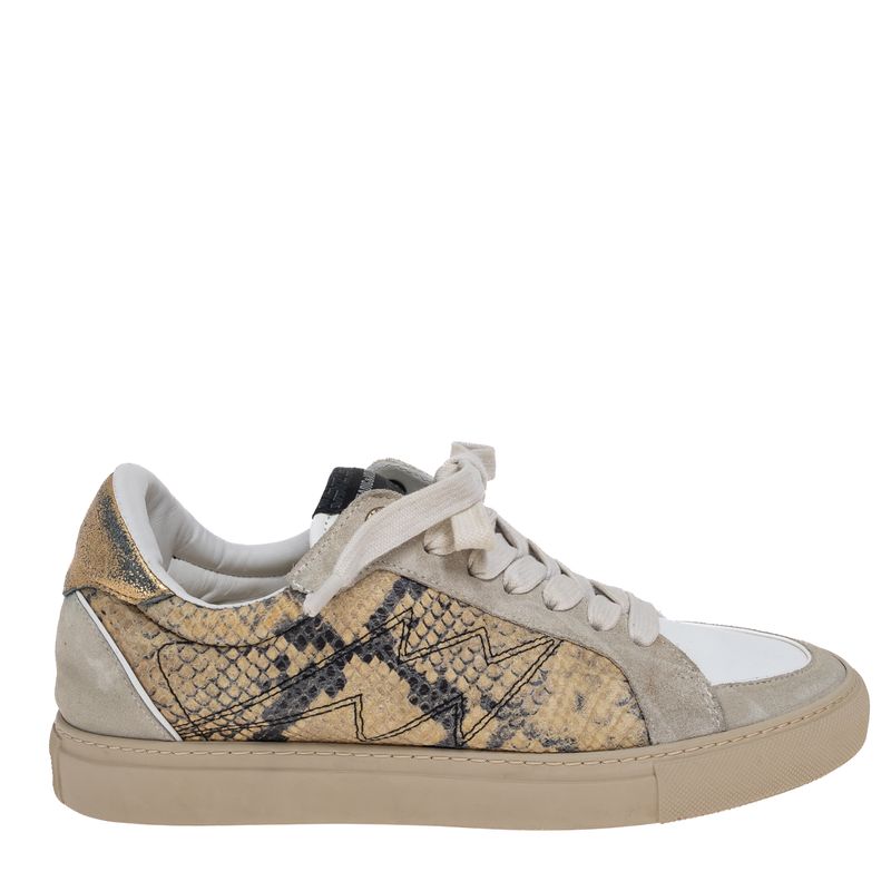 Tenis-Zadig---Voltaire-em-Couro-Exotico-e-Camurca-