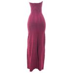 Vestido-Herve-Leger-Longo-Sem-Alca-Vinho