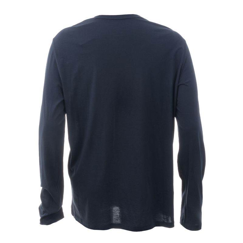 Blusa-Armani-Exchange-Manga-Longa-Marinho