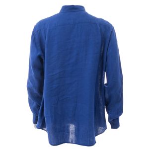 Camisa Vilebrequin Caroubis Linho Azul