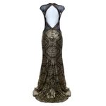 Vestido-Badgley-Mischka-Paete-Dourado