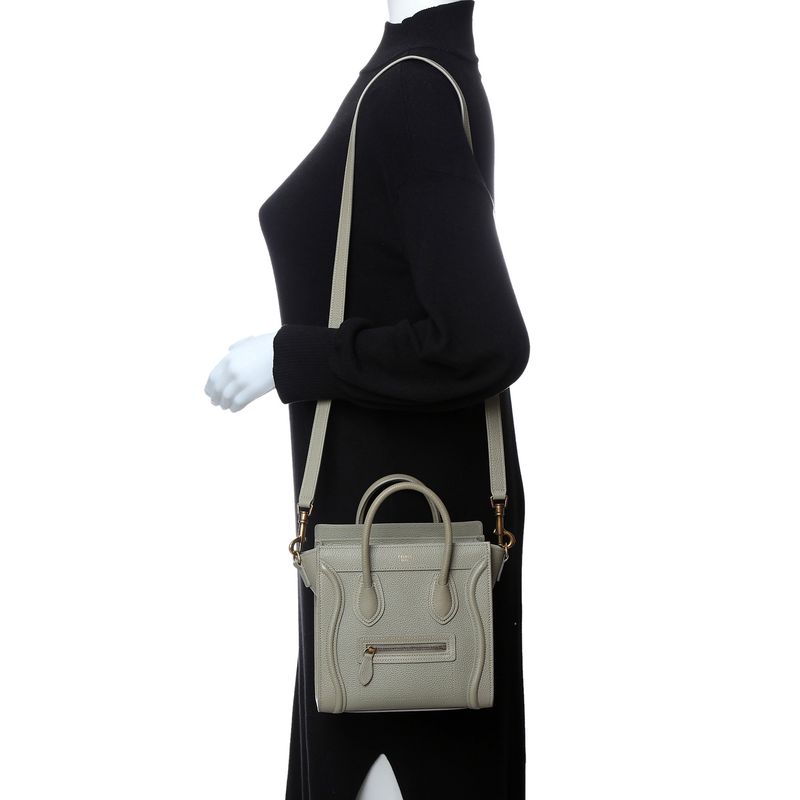 Bolsa-Celine-Luggage-Nano-Cinza