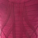 Vestido-Herve-Leger-Longo-Sem-Alca-Vinho