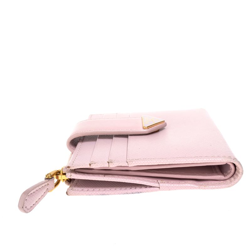 Carteira-Prada-Pequena-Saffiano-Rosa