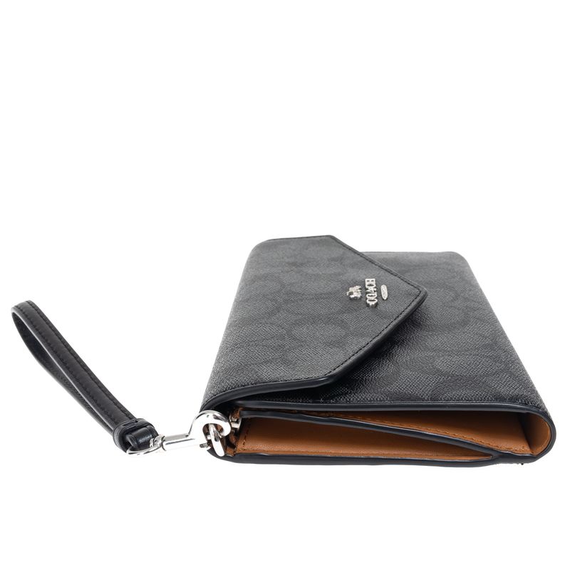 Bolsa-Coach-Clutch-Envelope-Monograma-Cinza