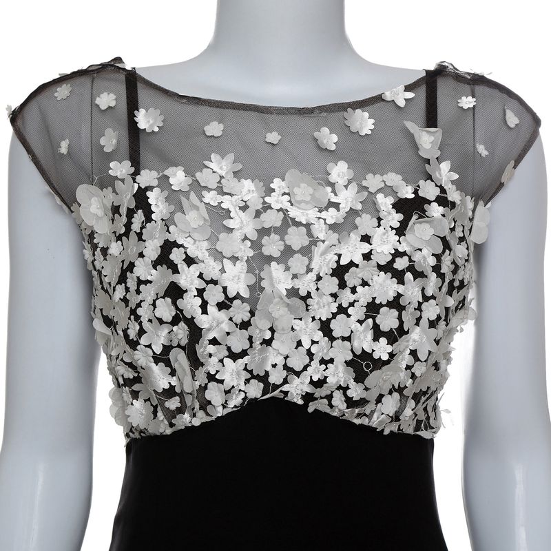 Vestido-Marchesa-Notte-Bordado-Flores-Brancas-Preto-