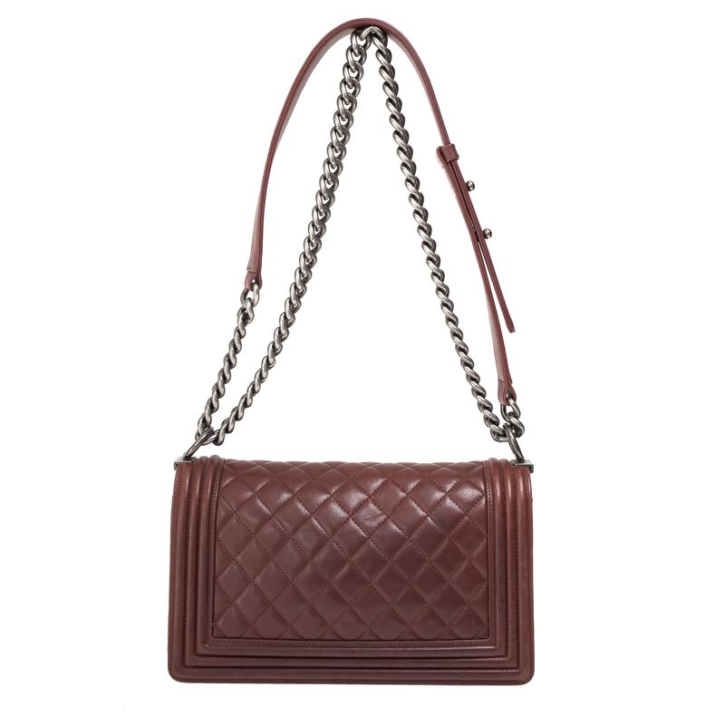Bolsa-Chanel-Boy-Media-Marrom